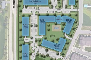 two points - colored site plan